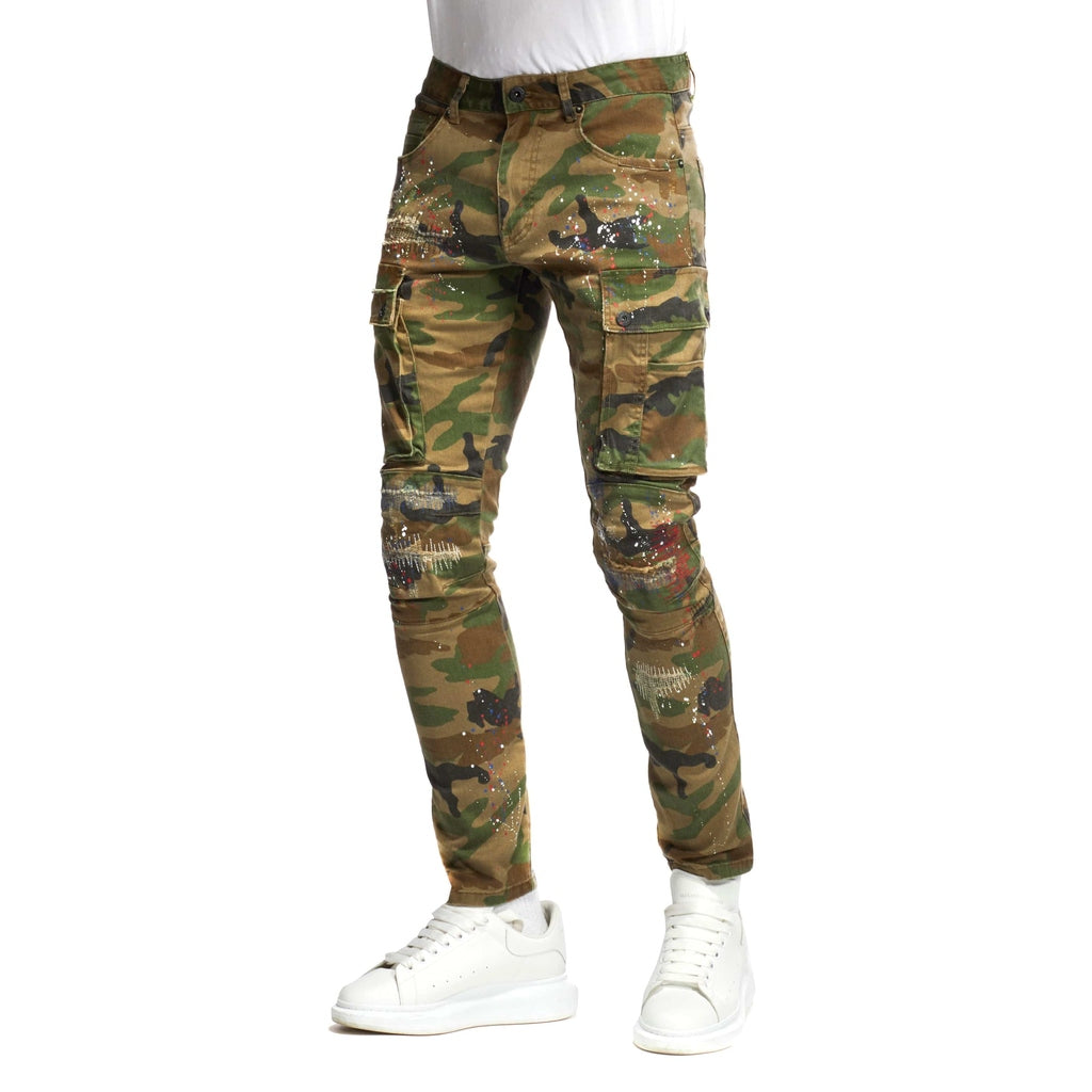 Smoke Rise Rip & Repair Cargo Pants - Wood Camo