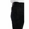 Heavy Rip & Repair Denim Shorts - Jet Black - Smoke Rise