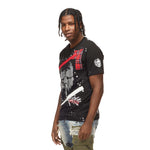 Skull Rhinestone Tee - Black - Smoke Rise