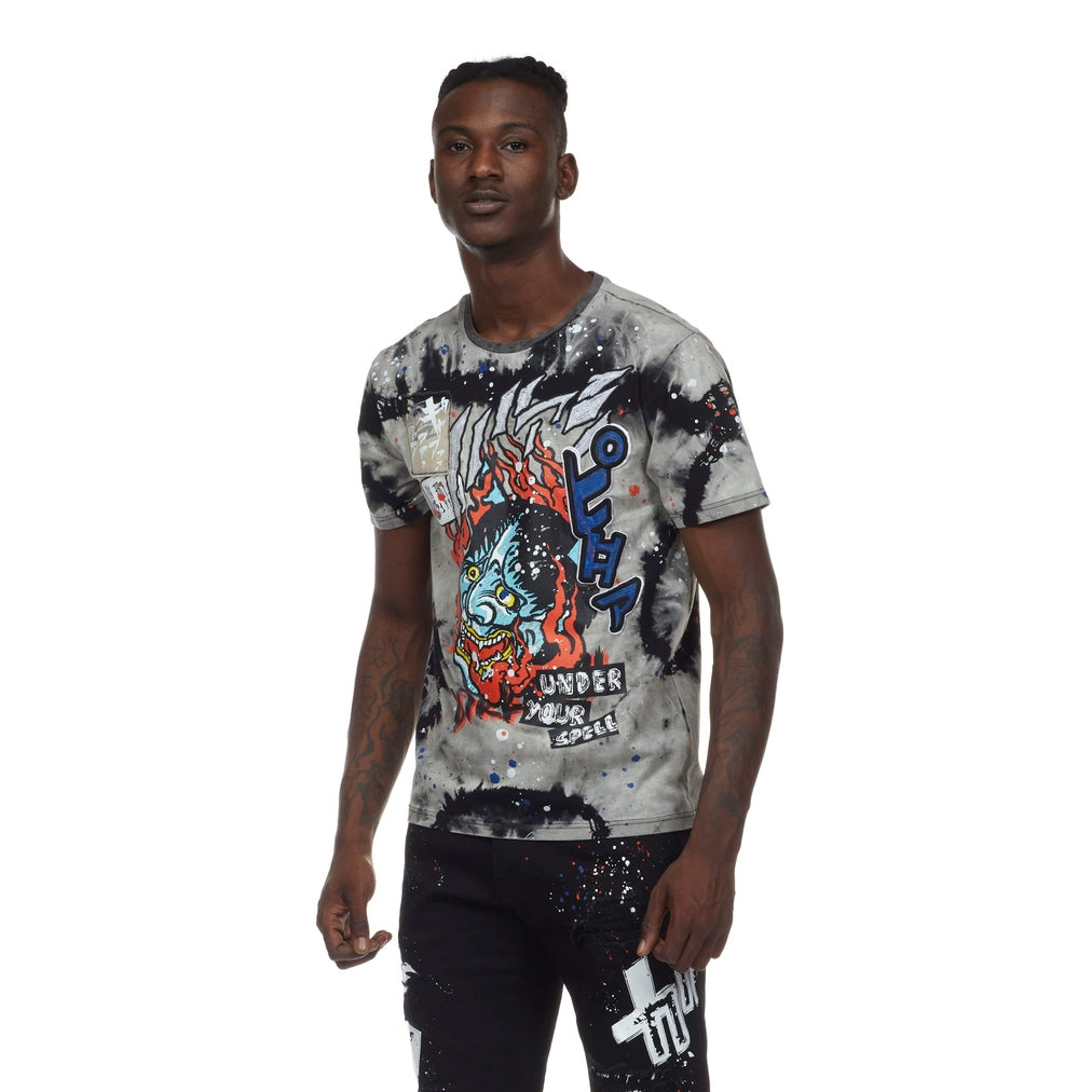 Smoke Rise Demon Tie Dye Tee - Black