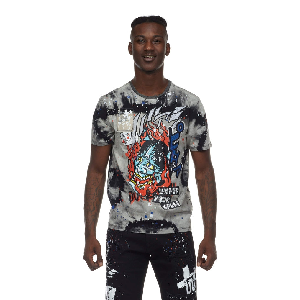 Smoke Rise Demon Tie Dye Tee - Black