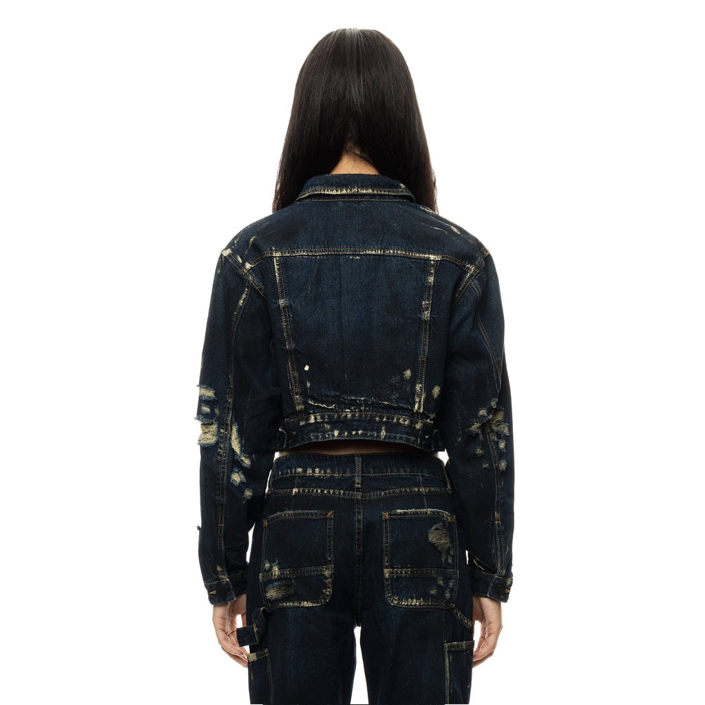 Smoke Rise RED Carpenter Fashion Jean Jacket - 1920 Blue