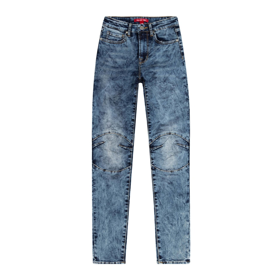Smoke Rise RED Moto Basic Denim Pants - Fairfax Blue