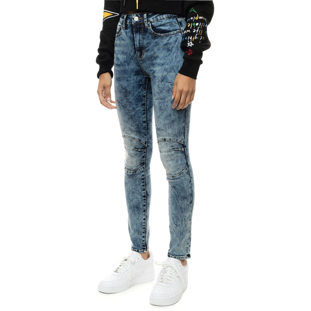 Smoke Rise RED Moto Basic Denim Pants - Fairfax Blue