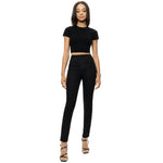 WAX COATED MOTO BASIC DENIM PANT - Smoke Rise