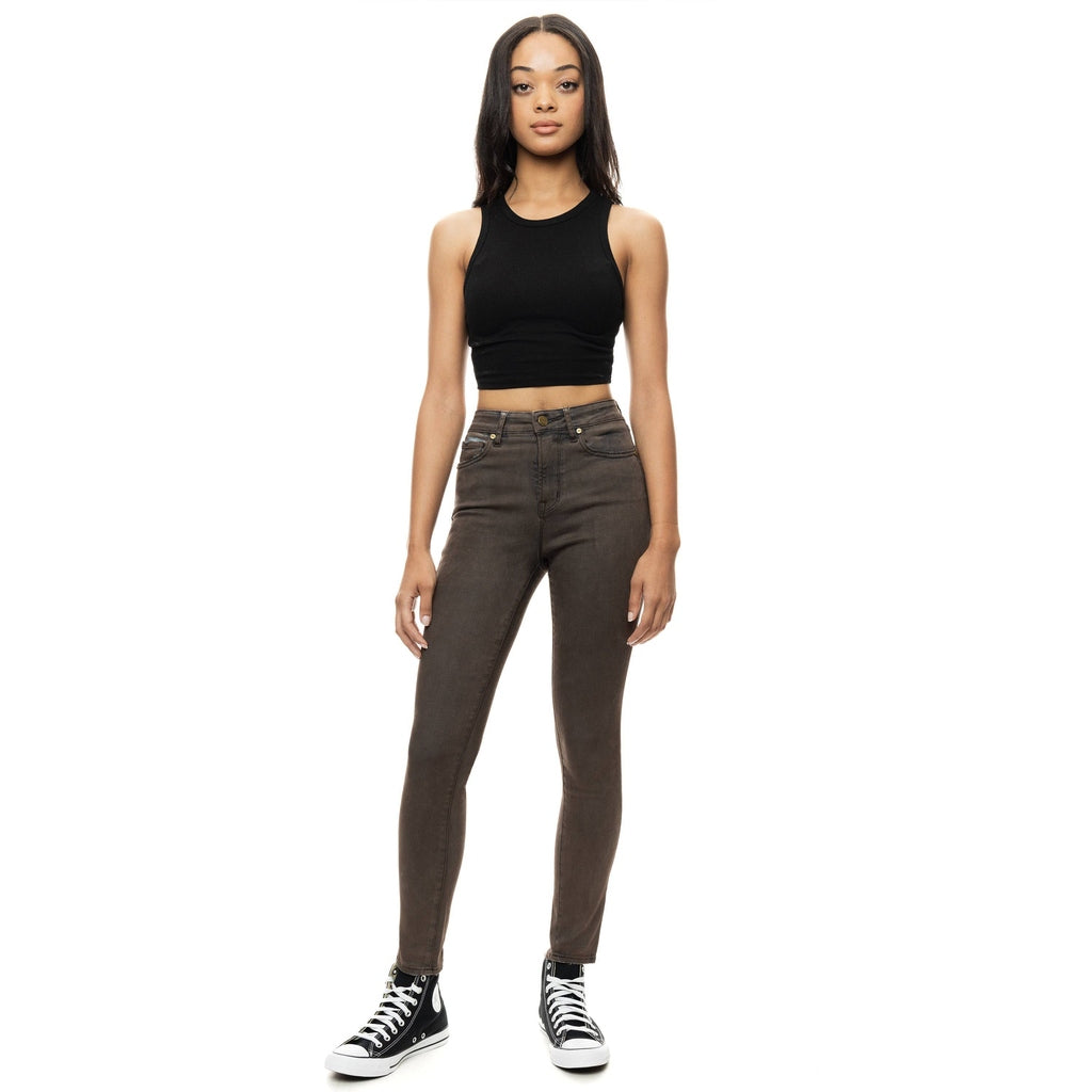 Smoke Rise RED Over Spray Fashion Denim Pants - Aztec Brown
