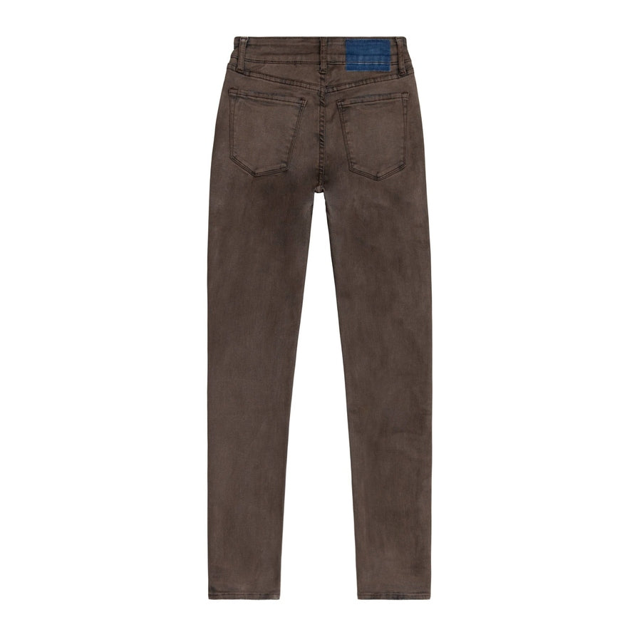 Smoke Rise RED Over Spray Fashion Denim Pants - Aztec Brown