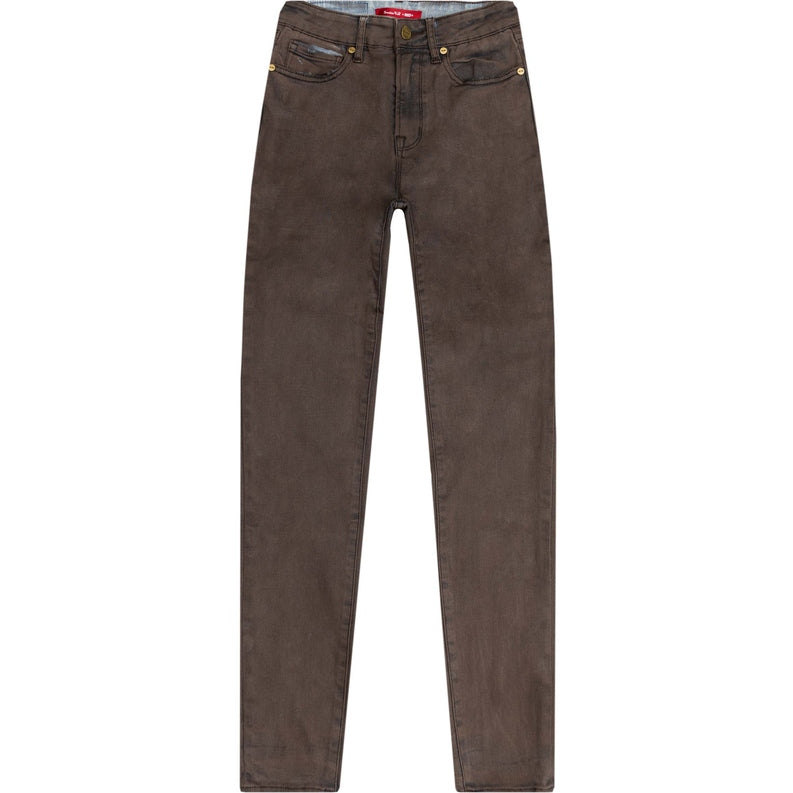 Smoke Rise RED Over Spray Fashion Denim Pants - Aztec Brown