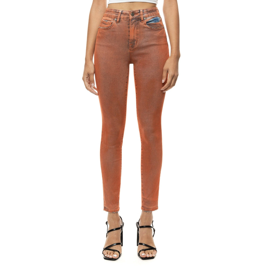 Smoke Rise RED Spray Fashion Denim Pants - Orange