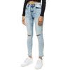 SLIT KNEE BASIC DENIM PANT - Smoke Rise