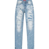 HEAVY RIP&REPAIR SEMI BASIC DENIM PANT - Smoke Rise