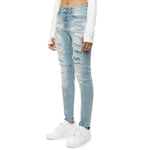 HEAVY RIP&REPAIR SEMI BASIC DENIM PANT - Smoke Rise