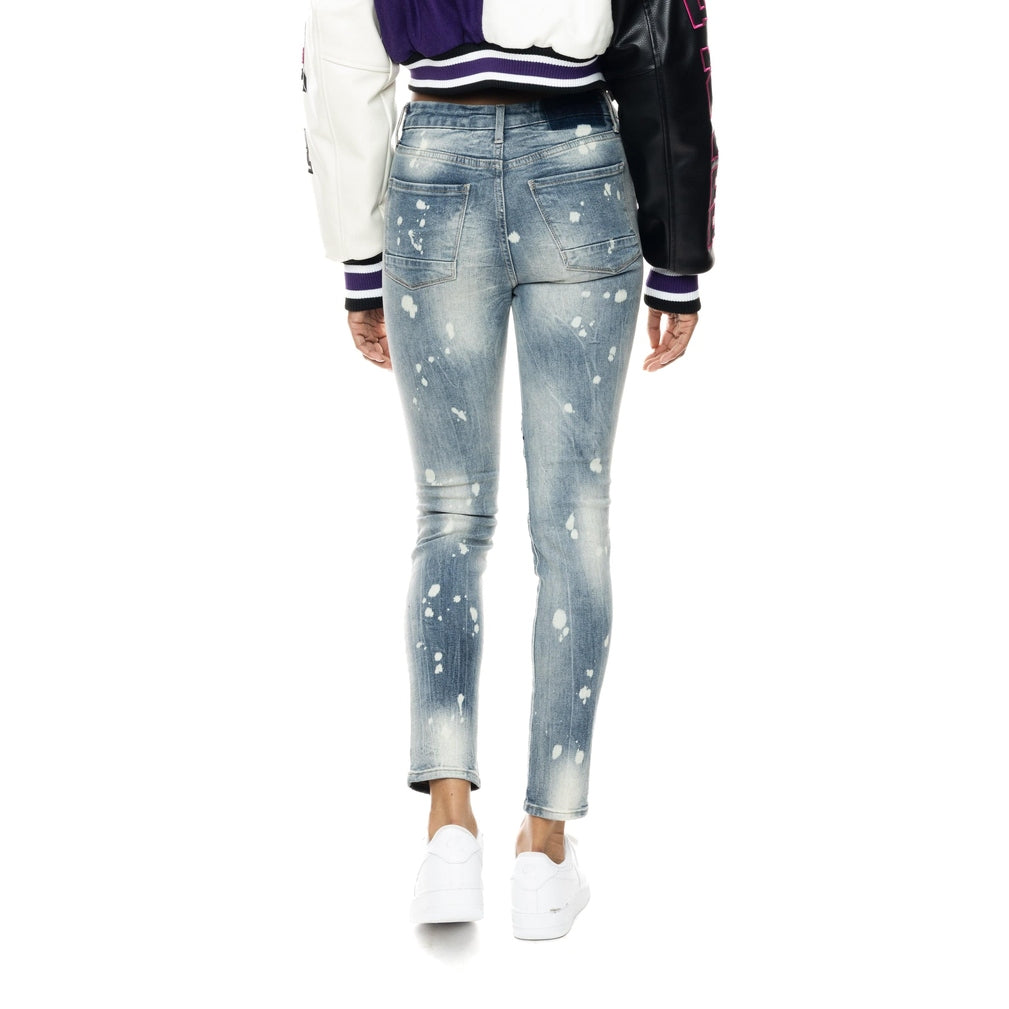 Smoke Rise RED Heavy Ripoff Semi Basic Denim Pants - Vegas Blue