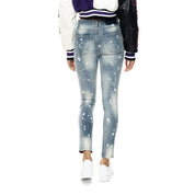 Smoke Rise RED Heavy Ripoff Semi Basic Denim Pants - Vegas Blue