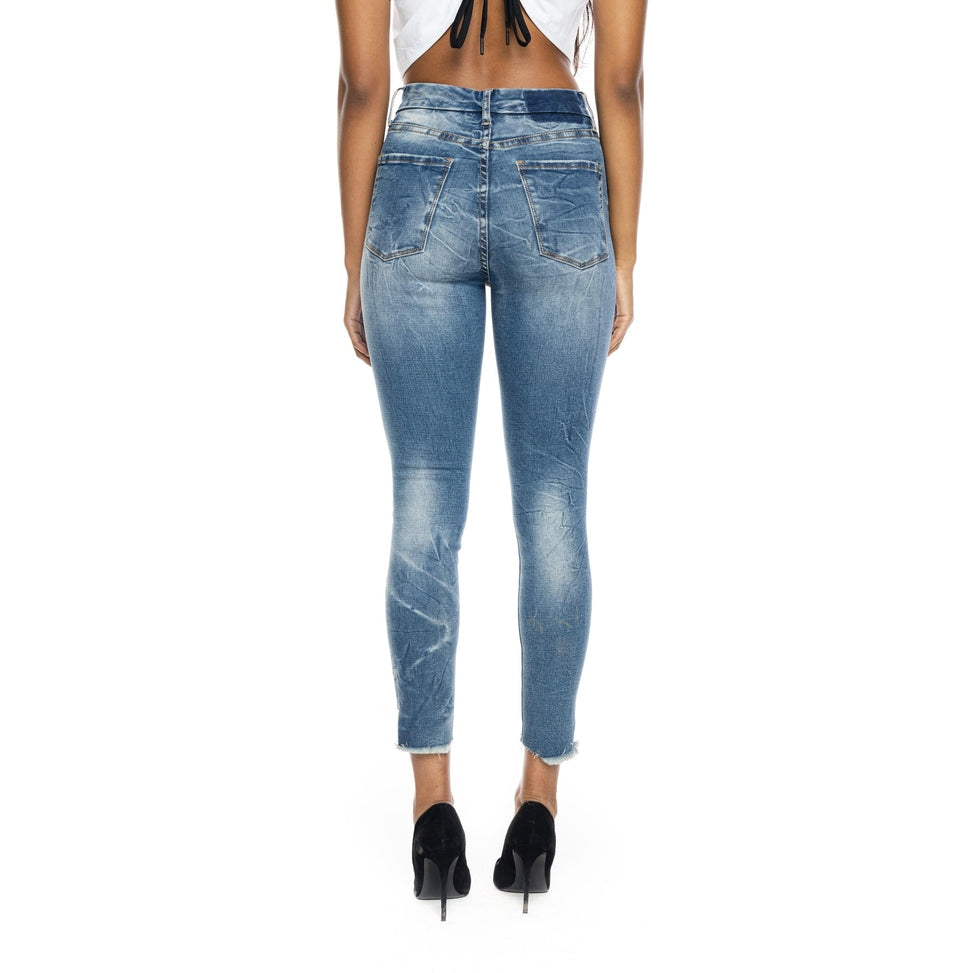 Smoke Rise RED Heavy Ripoff Semi Basic Denim Pants - Lyons Blue