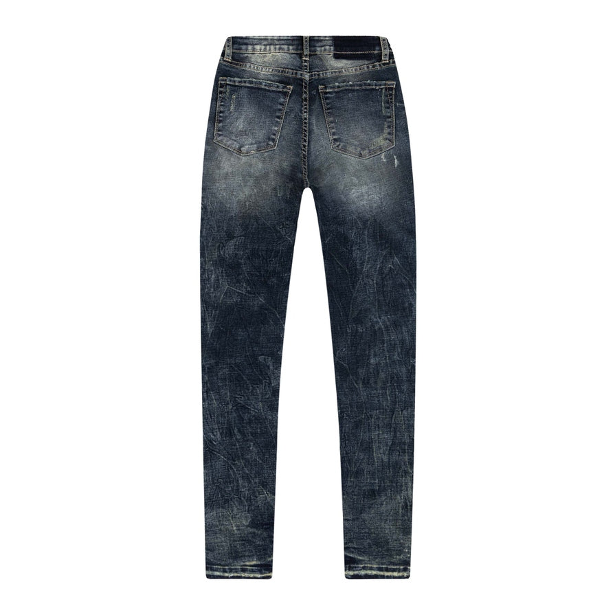 Smoke Rise RED Heavy Ripoff Basic Denim Pants - New Heaven Blue