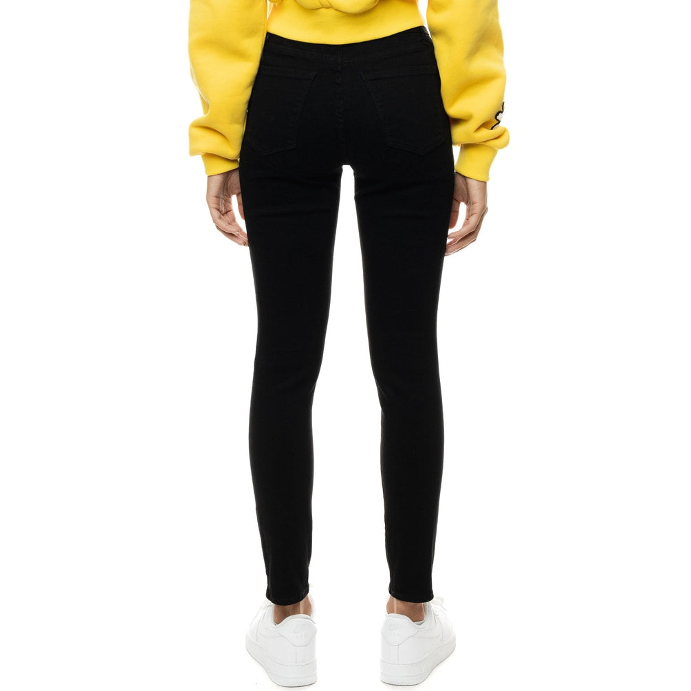 Smoke Rise RED Heavy Ripoff Semi Basic Denim Pants - Deep Black
