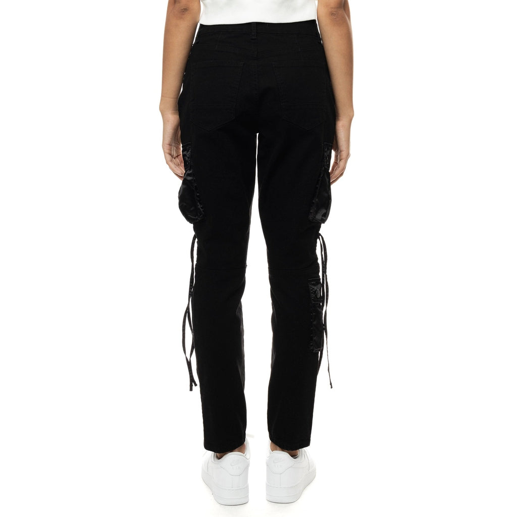 Smoke Rise RED Mixed Media Utility Fashion Twill Pants - Black