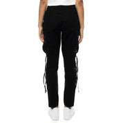 Smoke Rise RED Mixed Media Utility Fashion Twill Pants - Black