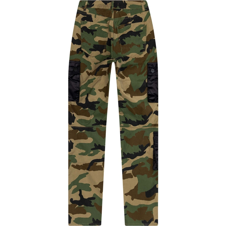 Smoke Rise RED Mixed Media Utility Fashion Twill Pants - Wood Camo