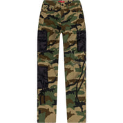 Smoke Rise RED Mixed Media Utility Fashion Twill Pants - Wood Camo