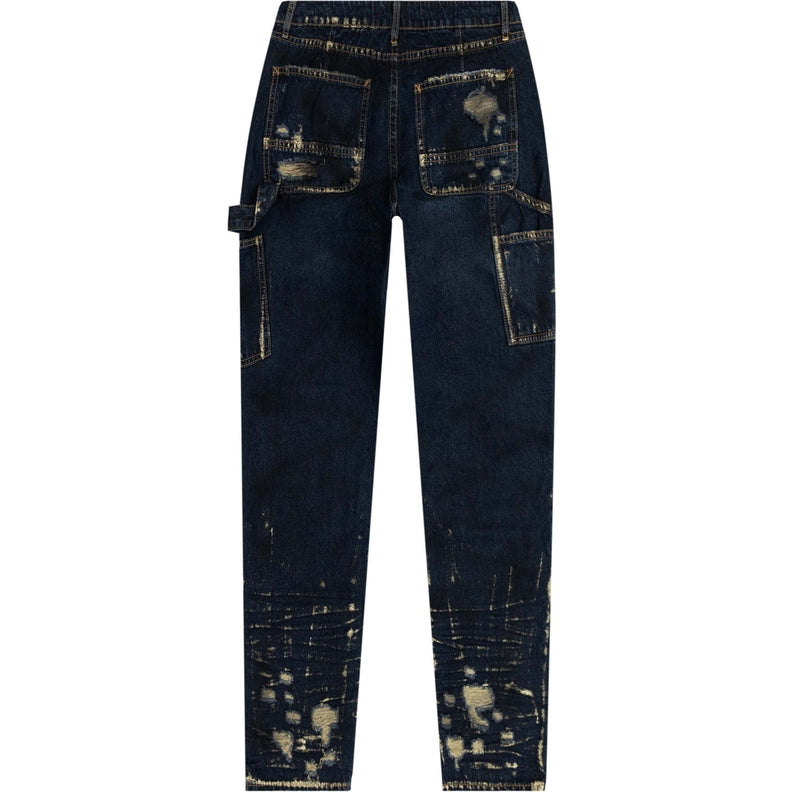 Smoke Rise RED Carpenter Fashion Denim Pants - 1920 Blue