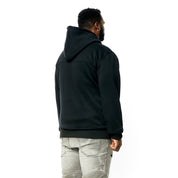 Smoke Rise Big and Tall Big and Tall Mixed Media Utility Fleece Hoodie - Black