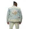 Big And Tall Doodle Denim Jacket - Smoke Rise