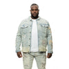 Big And Tall Doodle Denim Jacket - Smoke Rise