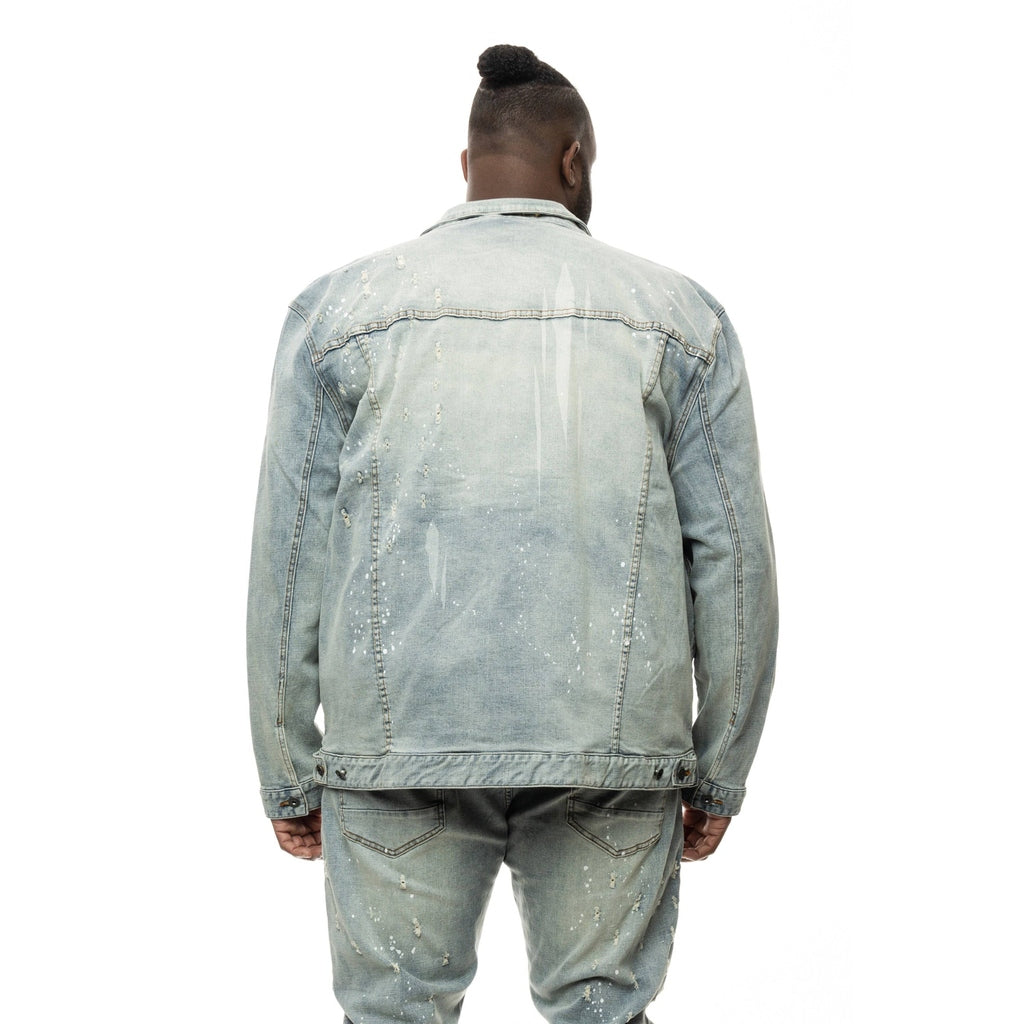 Smoke Rise Big and Tall Shotgun Jean Jacket - Industrial Blue