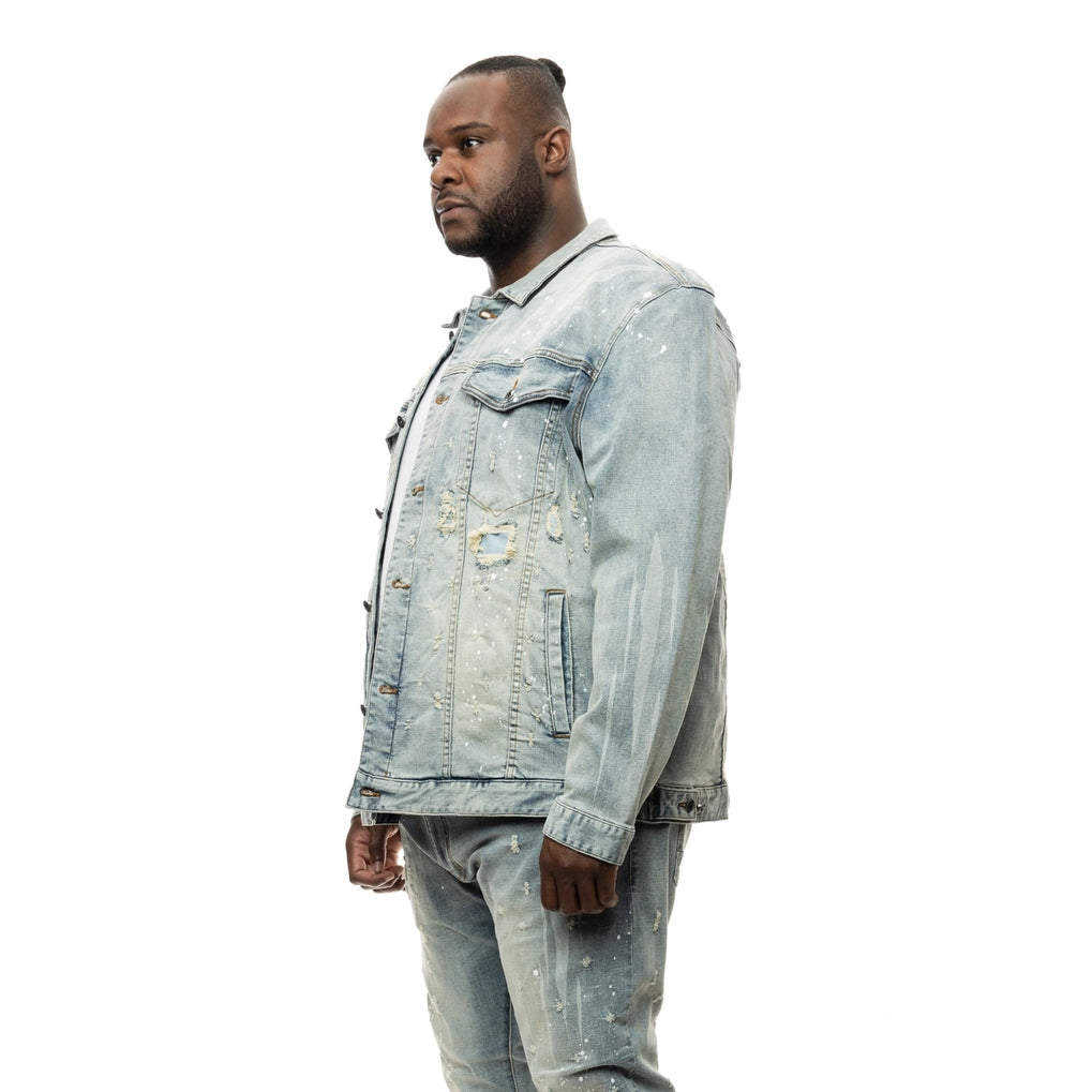 Big and tall jean jacket best sale