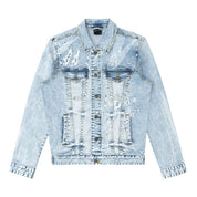 Smoke Rise Big and Tall Big and Tall Shotgun Jean Jacket - Cypher Blue