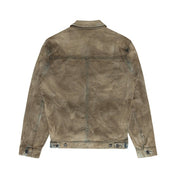 Smoke Rise Big and Tall Big and Tall Overspray Utility Jean Jacket - Hazelnut