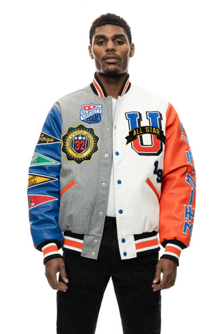 SMOKE RISE Unisex All Star Varsity Jacket Hipster Urban NYC Utility  Outerwear, F