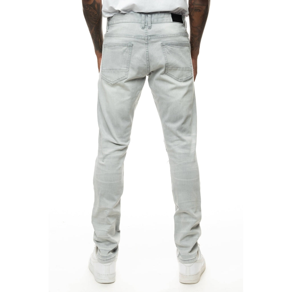 Smoke Rise Heavy Rip & Repair Jean - Light Grey