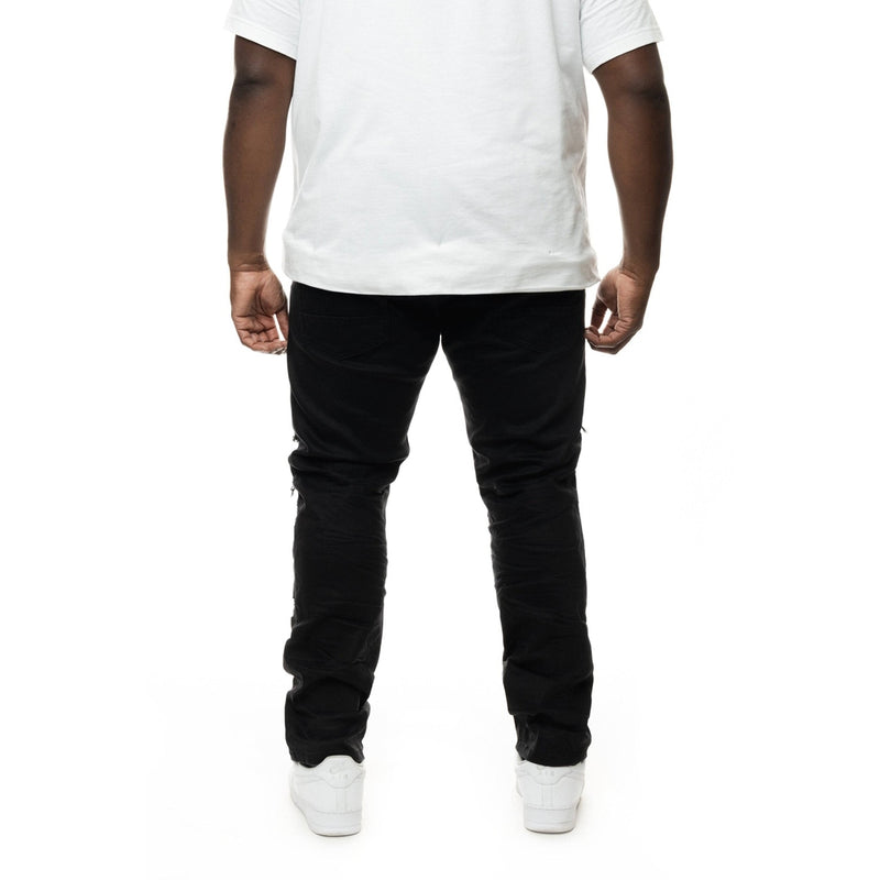 Big And Tall Heavy Rip & Repair Jeans - Smoke Rise