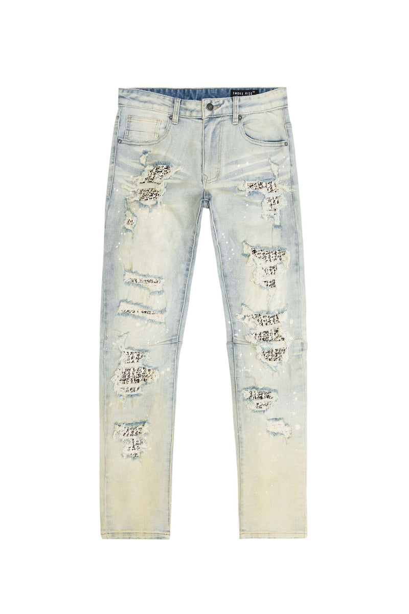 Smoke Rise Doodling Jeans Ecru / 32 / 32