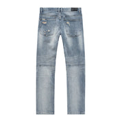 Smoke Rise Rip& Repair Jeans - Fleet Blue