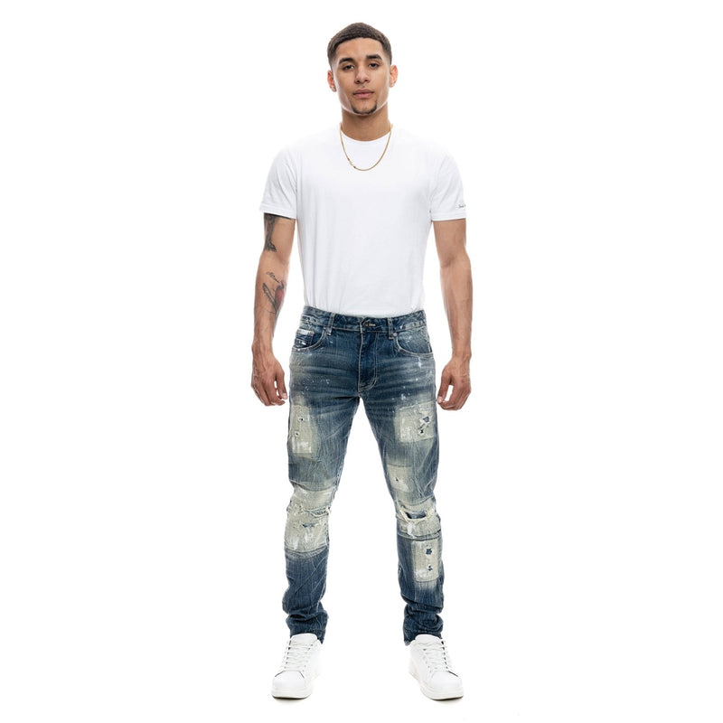 Patch Washed Jean - Smoke Rise