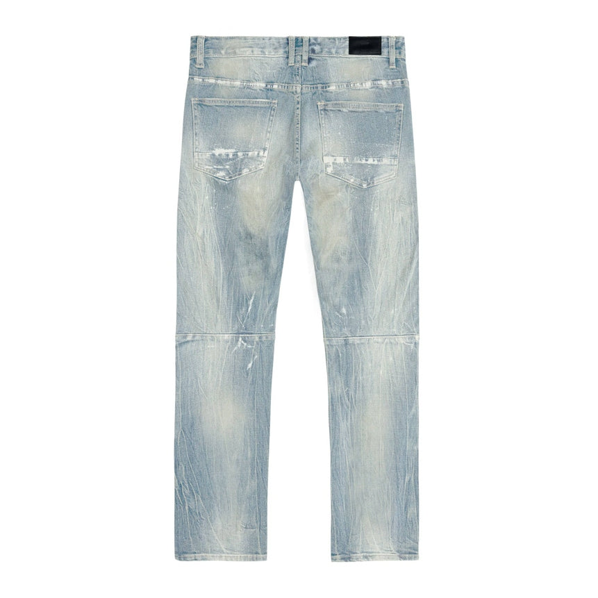 Smoke Rise Big and Tall Big and Tall Patch Washed Jeans- Mojave Blue