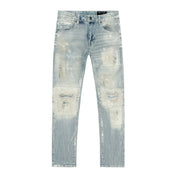 Smoke Rise Big and Tall Big and Tall Patch Washed Jeans- Mojave Blue