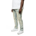 Big And Tall Patch Washed Jean - Smoke Rise