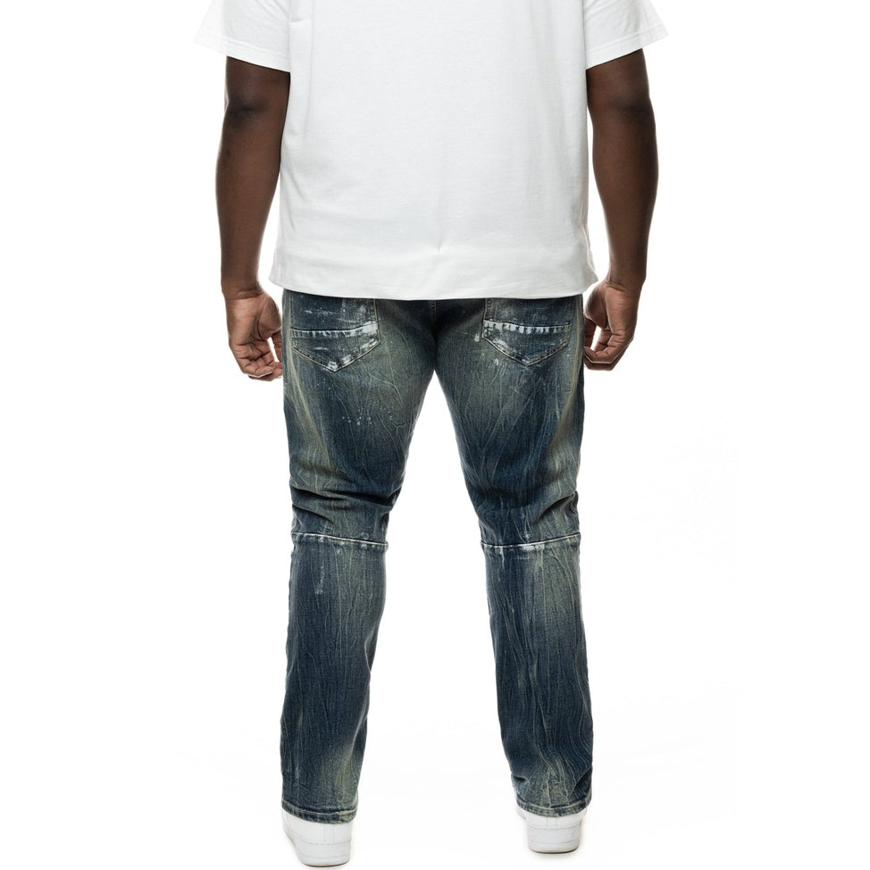 Smoke Rise Big and Tall Big and Tall Patch Washed Jeans - Alley Blue