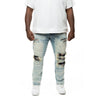 Big And Tall Plaid Backed Fashion Jean - Smoke Rise