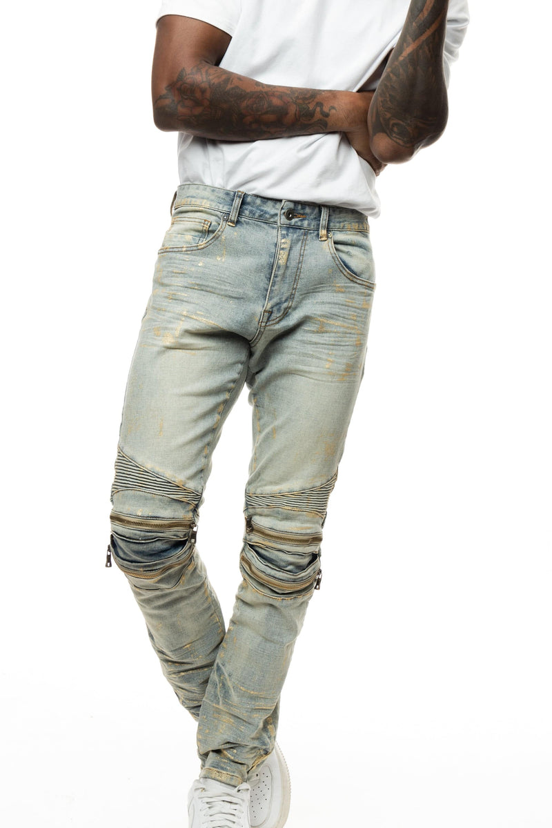 Bøje nylon vedtage Waxed Zipper Moto Jeans | SMOKERISENY.COM