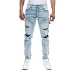 Rip & Repair Double Knee Jean - Smoke Rise