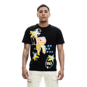 Smoke Rise Drawing Graphic Tee - Black