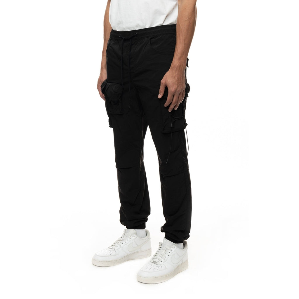 Smoke Rise Mixed Media Utility Pant - Black
