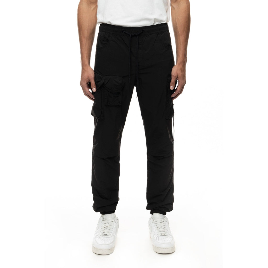 Smoke Rise Mixed Media Utility Pant - Black