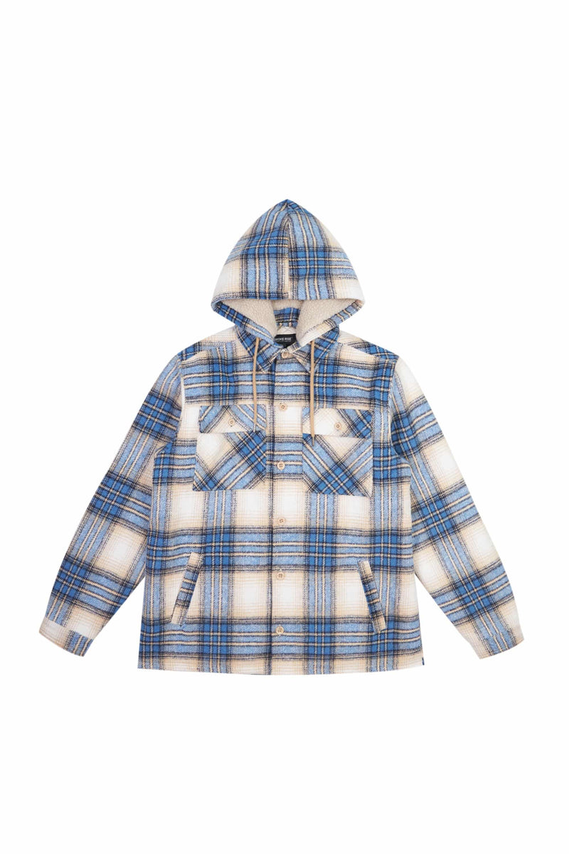 Big And Tall Flannel Shacket - Smoke Rise